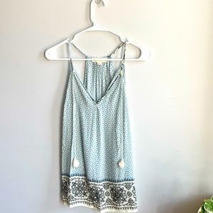 Lovestitch floral tassel tank